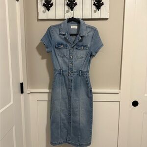 Denim Blue Button-Down Dress